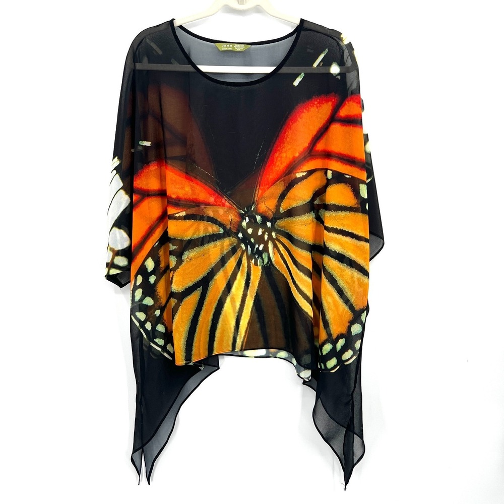 JADE butterfly sheer artsy whimsical wimsigoth fairycore rayon art to wear S M